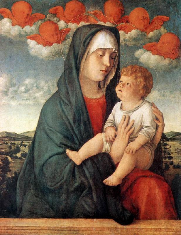 BELLINI, Giovanni Madonna of Red Angels tr Germany oil painting art